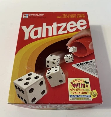 Juego de dados Yahtzee vintage de Milton Bradley - Edición 1998 - ¡Completo! Foto 1 de 4