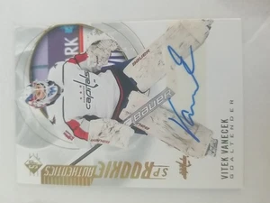 Vitek Vanecek 2020-21 Sp Hockey SP Rookie Authentics Gold Holo Autographed  - Picture 1 of 2