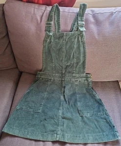 Run and Fly Green Corduroy Dungaree Style Dress. Size 12. - Picture 1 of 10