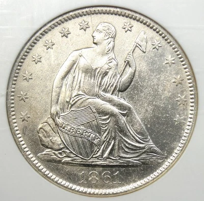 1861-O CSA Seated Liberty Confederate Half Dollar SS Republic 50C. NGC Certified - Image 1 of 4
