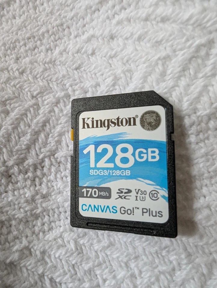 Kingston 128 GB SDXC Canvas Go! Plus 170 MB/s V30 U3 - Tarjeta de memoria de video 4K Foto 1 de 1
