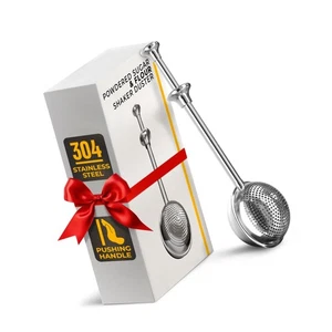 Mehlstreuer Staubwedel &#8211; 304 Edelstahl Mehlstaubtuch zum Brotbacken wi - Bild 1 von 9