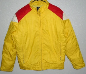 Vintage Alpine Designs Puffer Jacket Adult Size L Yellow Goose Down USA Made - Picture 1 of 5