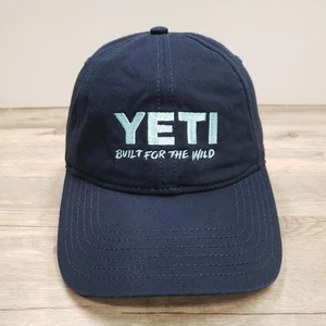 Yeti Coolers Mütze Cap Strap Back Navy Blau Built For The Wild Logo Herren - Bild 1 von 10