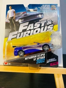Mattel Fast and Furious 1:55 Scale Mitsubishi Eclipse Convertible Spyder Rare!!! - Picture 1 of 1
