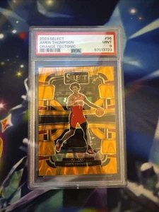 2023-24 Panini Select - Concourse Amen Thompson #96 Orange Tectonic Prizm (RC) - Imagen 1 de 3