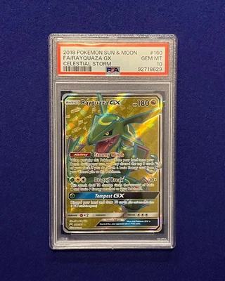 PSA 10 Rayquaza GX #160 Sun & Moon Celestial Storm 2018 Pokemon GEM MINT - Image 1 of 3