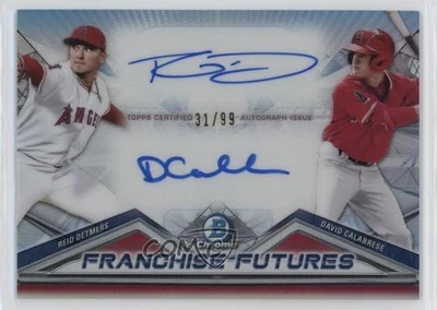 2020 Bowman Draft Franchise Futures Dual /99 David Calabrese Reid Detmers Auto - Image 1 of 2