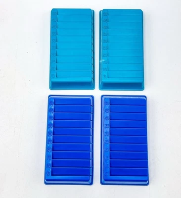 Lote de 4 piezas de repuesto Racko (Parker Brothers) azul verdoso Foto 1 de 4