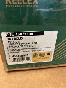 Genesis 45071104 18/4 Solid Plenum Fire Alarm Cable 1000' - Picture 1 of 5