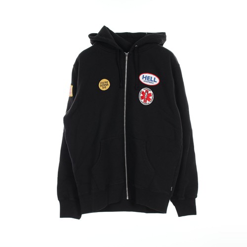 【Tops】Supreme x Hysteric Glamour Patches Felpa con Zip e Cappuccio Cotone