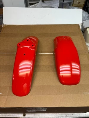 Подлинный оригинальный производитель 1976 Honda XR75 комплект крыльев грязевая защита 61100-116-670EC 80100-116-710EC - Изображение 1 из 4