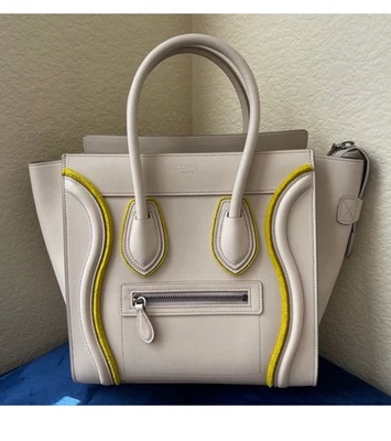 Bolso de Hombro Equipaje CELINE Cuero Micro Marfil Foto 1 de 4