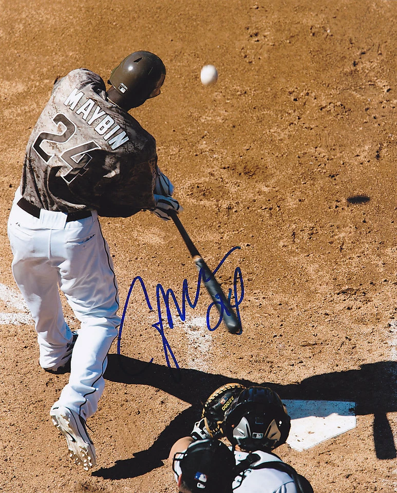 CAMERON MAYBIN SAN DIEGO PADRES ACCIÓN FIRMADO 8x10 Foto 1 de 1