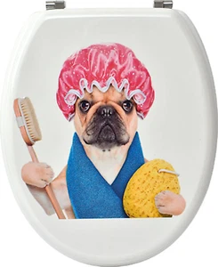 SEDILE WC WASHING DOG COPERCHIO WC COPRI WC SEDILE WC OCCHIALI - Foto 1 di 2