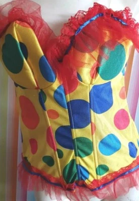Clown Corset Mardi Grass Circus Carnival By Forum - Adults One Size Adjustable - image 1 of 4