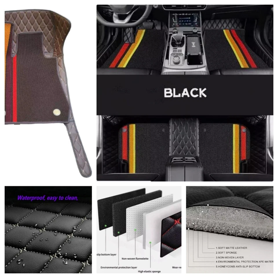 Alfombrilla de 2 capas para alfombrillas de cuero impermeables Mercedes-Benz Clase SL. Foto 1 de 4