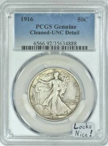 1916 Walking Liberty Half Dollar PCGS UNC Detail; Looks Nice! - Picture 1 of 4