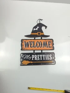 Decoración de pared de Halloween "Bienvenidos mis bonitas" - Imagen 1 de 3