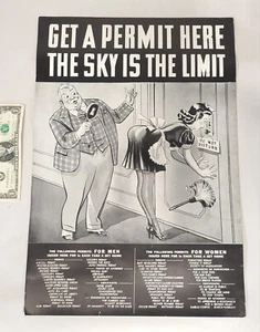 1940s Vending Machine Cards POSTER Naughty Risque Comic Vintage Advertising - Picture 1 of 7