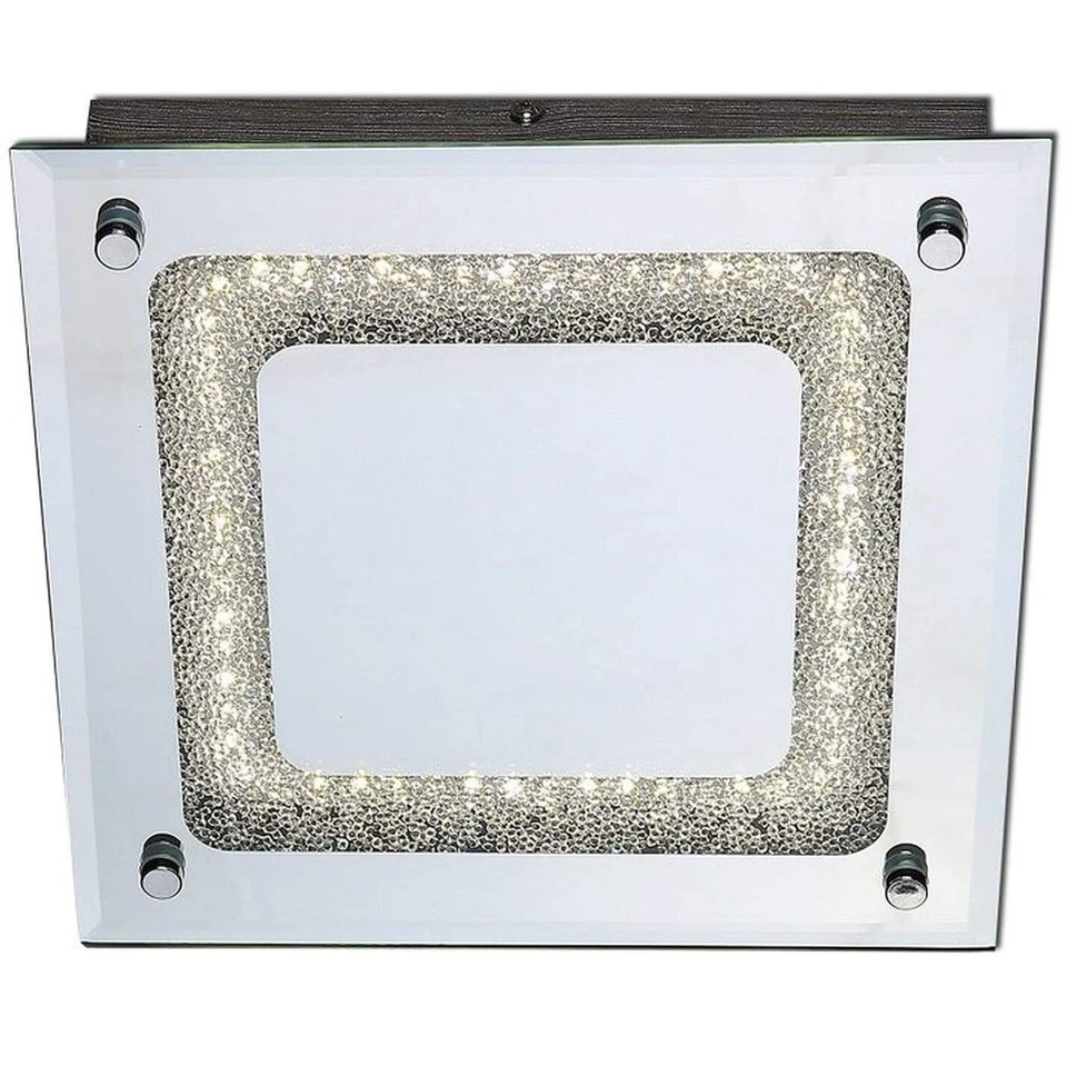 LED Deckenleuchte chrom 24x24x6cm 840lm 3000K 12W Näve 1223742 - Bild 1 von 1