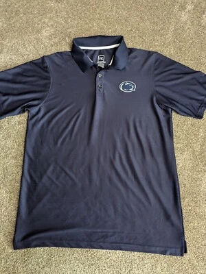 Pro Edge Penn State Shirt Mens L Blue NCAA Polo Short Sleeve Football Logo - Image 1 of 4