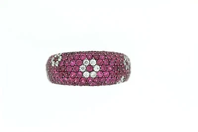 925 Synthetic Ruby / White Topaz Ring ( 4.16 cts) - Image 1 of 4