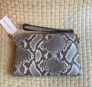 PYTHON PRINT PURSE LOUENHIDE CANADA WRISTLET NWT 60.00 - Picture 1 of 4