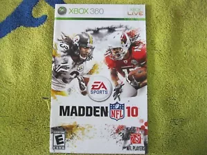 Madden NFL 10 Xbox 360 Game Manual Only EA Sports - Picture 1 of 1