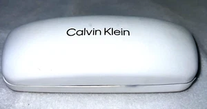 Vintage Calvin Klein Sonnenbrille Etui weiß Clamshell Brille CK Logo groß hart - Bild 1 von 8
