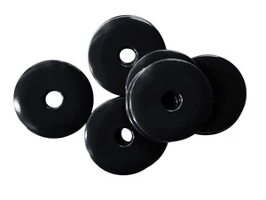 Pack of 50, 40mm Dia Survey Road Markers High Impact Plastic Discs BLACK. S7839 - Picture 1 of 1
