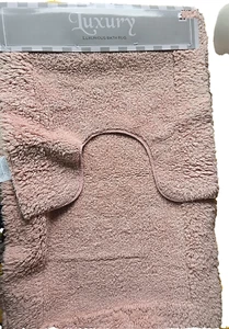 LUXURY 2pc Finest Luxury Ultra Plush Washable Nylon Bath Rug Set PINK 29"X19" - Picture 1 of 6