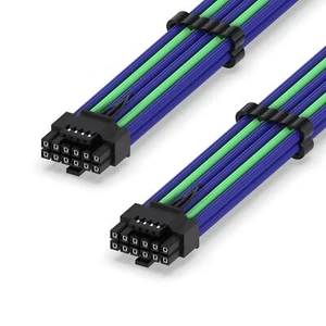 Câble 16AWG PCI-e 5.0 12VHPWR PSU Sleeved Cable Câble 600W 12+4 Broches mâles... - Afbeelding 1 van 7