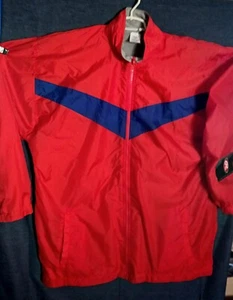 RAWLINGS Windbreaker Herren Wendejacke Full Zip Large grau orange blau Vintage - Bild 1 von 15
