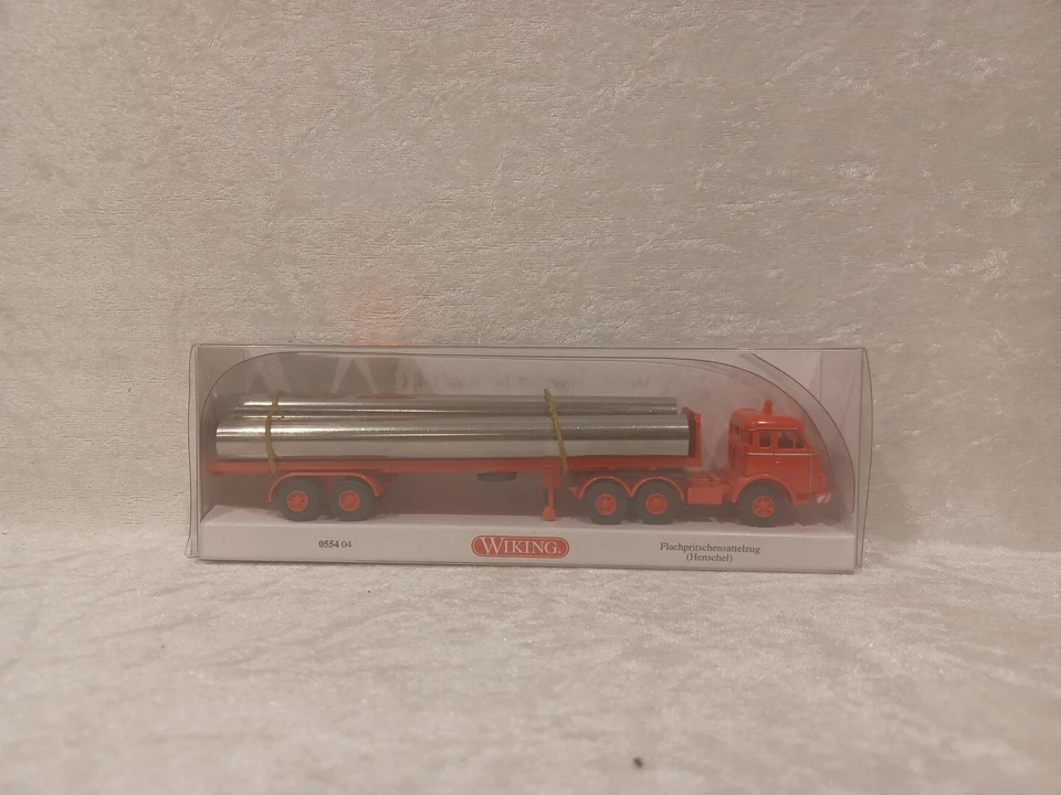 330.0076 Wiking 0554 04 Flachpritschensattelzug (Henschel) Spur H0 1:87 - Bild 1 von 1