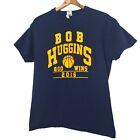 WVU Basketball T Shirt M Coach Bob Huggins 2016 800 Wins Mountaineers Blue