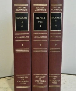 3 Volumes: English Monarchs Henry VIII, Richard III, Edward IV. Univ California - Picture 1 of 3