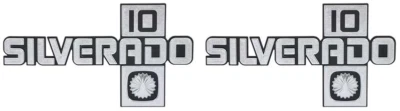 OER Silverado 10 Front Fender Emblem Set 1981-1988 Chevy Truck Blazer Suburban - Image 1 of 2