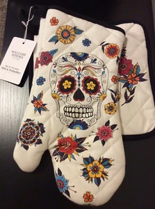 Williams Sonoma 2 Día de los Muertos Porta Ollas Calavera de Azúcar Nuevo con Etiquetas Día de Muertos - Imagen 1 de 1