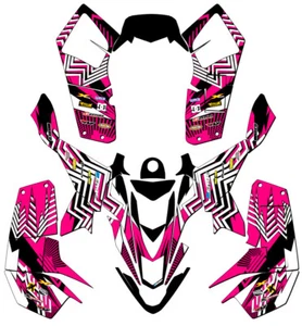 2007-2020 LTZ 90 MAYHEM Pink Senge Graphics Kit Compatible with Suzuki - Picture 1 of 7