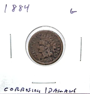 Centavo cabeza india estadounidense 1884 G buenos detalles envío gratuito - Imagen 1 de 2