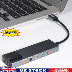 USB Sound Card 7.1 5.1 Channel External Audio-Card For PC/Computer Optical UK❁UK - Picture 1 of 12