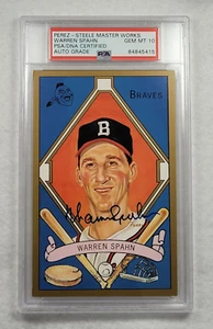 WARREN SPAHN Signed Perez Steele Postcard-HOF-MILWAUKEE BRAVES-PSA 10 Auto - Picture 1 of 5