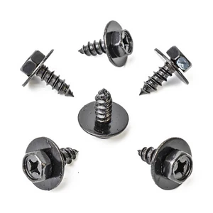 6x Universal Metall Sechskant Kreuzschlitz Kombi Schraube für Stoßstangen - Picture 1 of 1