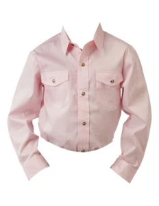 Roper Western Shirt Boys L/S Extra Long Tail Pink 03-030-0265-1066 PI - Picture 1 of 1