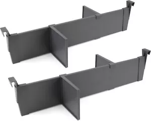 Emuca Schubladenteiler, Trennelemente, Schubladentrenner, 60 cm, Anthrazit - Bild 1 von 7