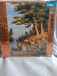 Rompecabezas Hautman Brothers 1000 piezas ciervos y pinos sellado nuevo - Imagen 1 de 6