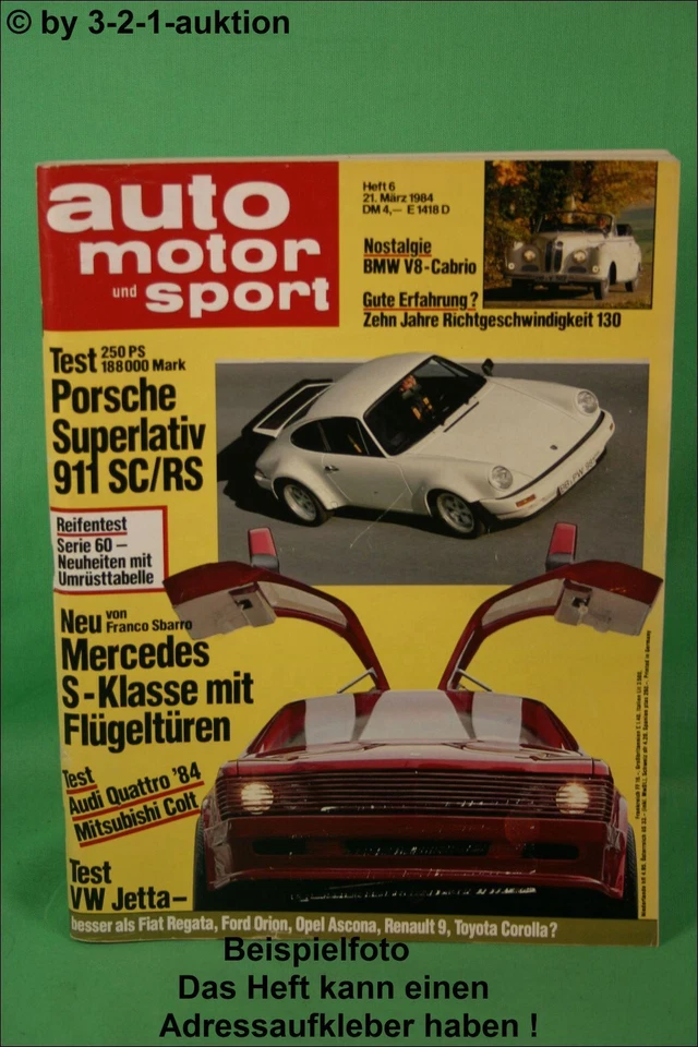 AMS AUTO MOTOR SPORT 6/84 * AUDI QUATTRO PORSCHE 911 SC SAAB 900 TURBO 16 - Immagine 1 di 1