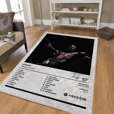 UTOPIA Album Cover Rug, Travis Scott Music Decoration, Gifts for Travis Fans - Image 1 of 4