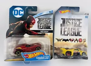 Hot Wheels DC Justice League Cars The Flash and Bassline. - Picture 1 of 3
